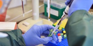 Why COVID-19 Testing Is a Tragic Waste/By Dr. Joseph Mercola Scientist using a pipette to transfer liquid in a lab setting.