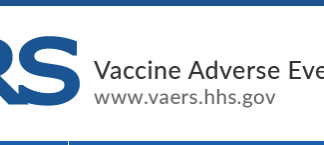 VAERS COVID REPORTS Screenshot showing the heading 'Vaccine Adverse Event' and a partial URL from vaers.hhs.gov.