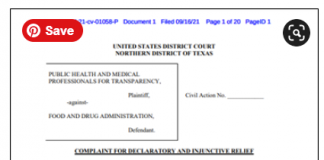 Scientists Sue the FDA for Data it Relied Upon to License Pfizer’s Covid-19 Vaccine/By Aaron Siri