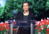 Do Not Give Up Your Rights ~ Dr. Julie Ponesse’s Remarkable Speech/By BROWNSTONE INSTITUTE A woman speaking at a podium with a Canada Christian College sign.