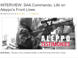 A soldier in Aleppo shares his frontline experiences.