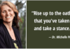 Dr. Michelle Perro to Fellow Pediatricians: ‘Rise Up, Take a Stance’ Against COVID Vaccines for Kids/ By David Marks Inspirational quote by Dr. Maya Angelou about resilience and strength.