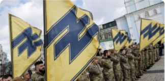 But why are you supporting the sending of weapons to troops amalgamated with Ukraine’s neo-Nazi Azov Battalion? / By Afshin Rattansi