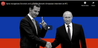 Syria recognizes Donetsk and Luhansk/ Kevork Almassian interview on RT