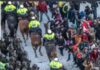 #Shocking Police Horses tramples Elderly Women using a Walking Aid, while peacefully protesting in Ottawa this morning…