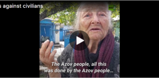 Azov Crimes Against Civilians An elderly woman emotionally recounts events involving the Azov people.