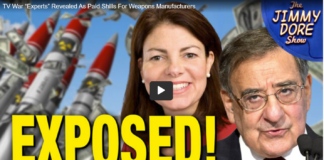 TV War “Experts” Revealed As Paid Shills For Weapons Manufacturers/ By Jimmy Dore A thumbnail showing a woman and a man with the word 'EXPOSED' in bold yellow.
