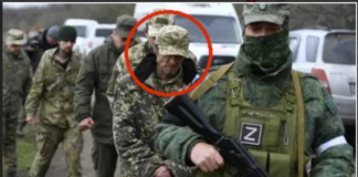 High-ranking NATO officers Embedded with Nazis in Azovstahl Works Military personnel and a portrait of a man in front of an American flag.