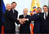Signing of treaties on accession of Donetsk and Lugansk people’s republics and Zaporozhye and Kherson regions to Russia