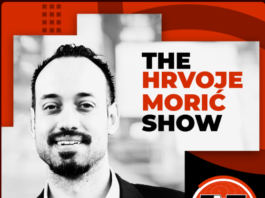 The Hrvoje Morić Show podcast cover with a smiling host and TNT Radio branding.