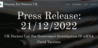Press Release: 21/12/2022 UK Doctors Call For Government Investigation Of mRNA Covid Vaccines