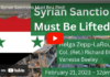 Syrian Sanctions Must Be Lifted!