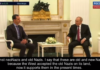 President Assad Supports Russia’s Special Military Operation against “old” and “new” Nazis. Two men in suits having a formal discussion in an elegant room.