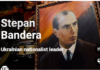 More Weaponry to Ukraine Equals More Death and Destruction Portrait of Stepan Bandera, Ukrainian nationalist leader.