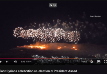 Defiant Syrians celebration re-election of President Assad/ May 28, 2001/ Video by Eva Bartlett