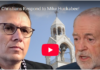 Palestinian Christians Respond to Mike Huckabee! Two men before church bell tower