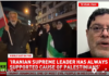 “Iranian Supreme Leader Has Always Supported Cause of Palestinians”/ By Prof. Marandi Split-screen news: Tehran protesters and commentator