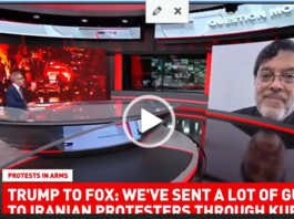 Breaking news studio with guest video feed