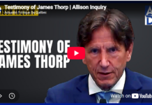Testimony of James Thorp | Allison Inquiry